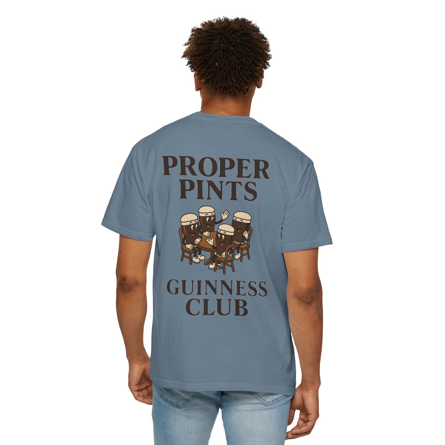 Unisex T-Shirt Proper Pints Guinness Club Front and Back Design