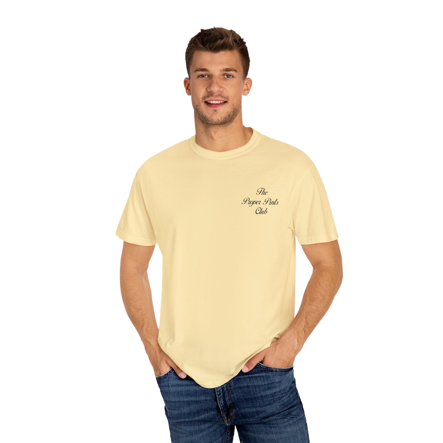 Unisex T-Shirt Proper Pints Guinness Club Front and Back Design