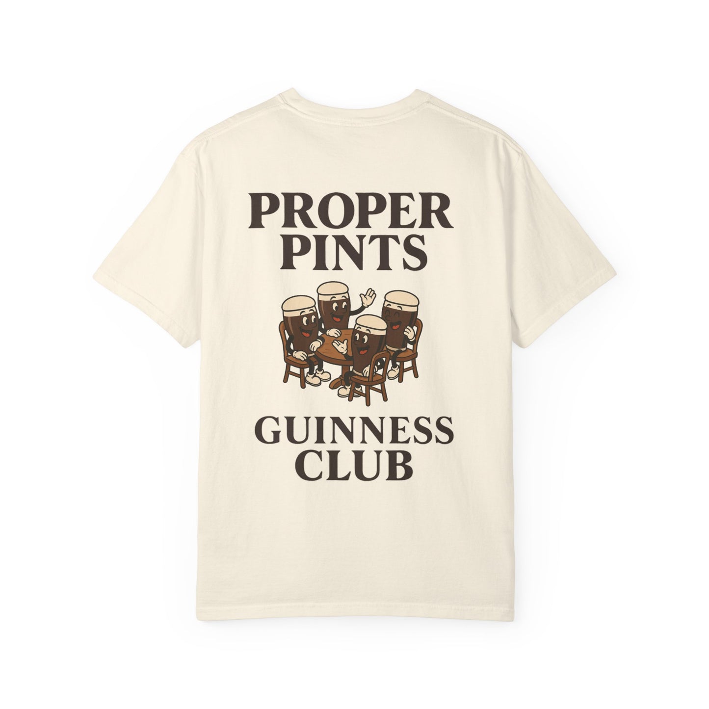 Unisex T-Shirt Proper Pints Guinness Club Front and Back Design