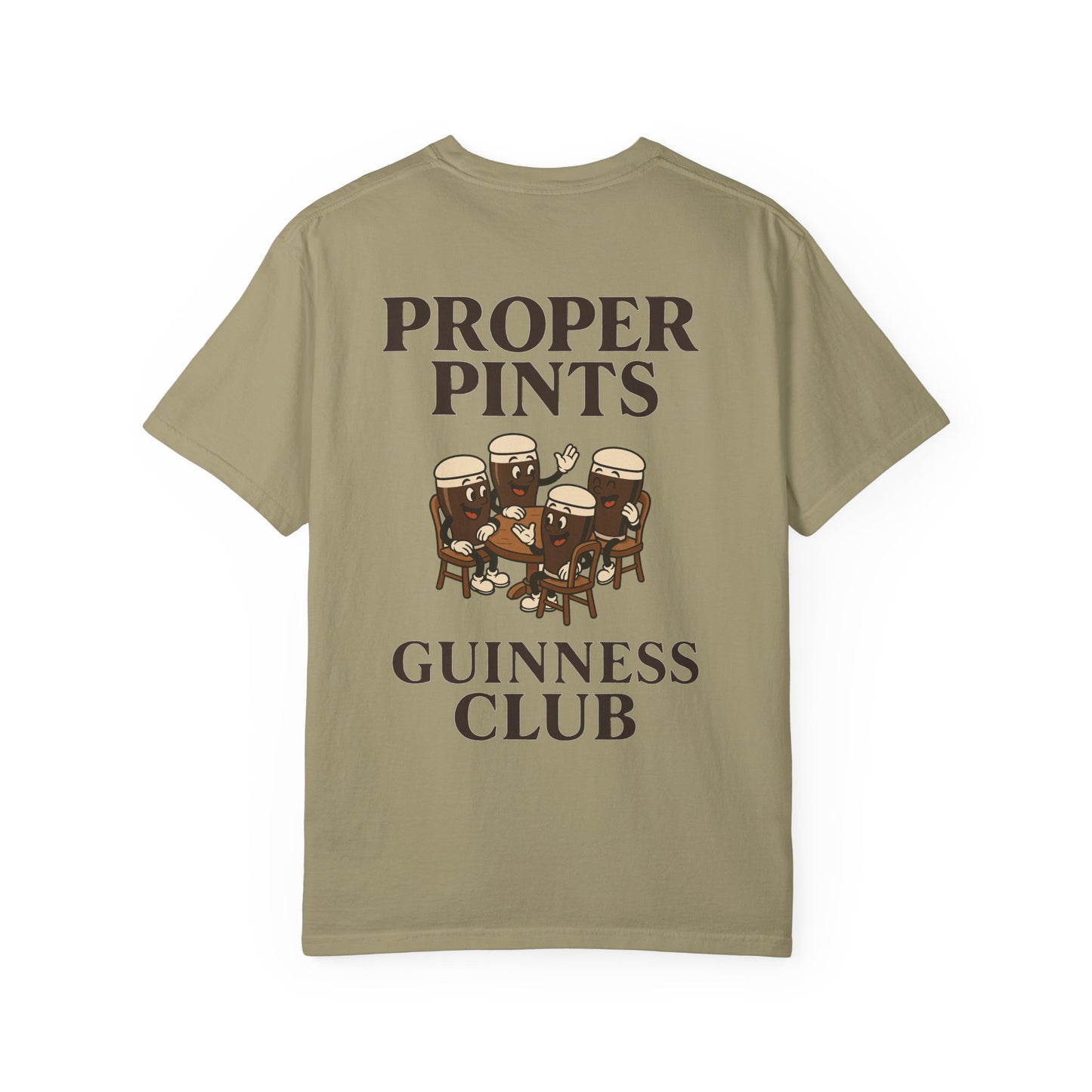 Unisex T-Shirt Proper Pints Guinness Club Front and Back Design