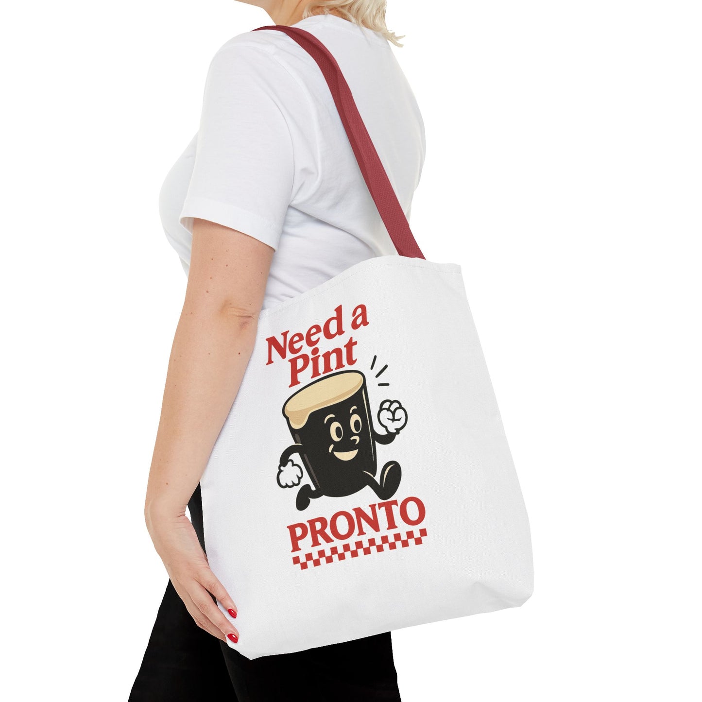 Funny Beer Lover Tote Bag - Need a Pint Pronto, Guinness lover tote bag, Great for Parties, Gifts, and Everyday Use
