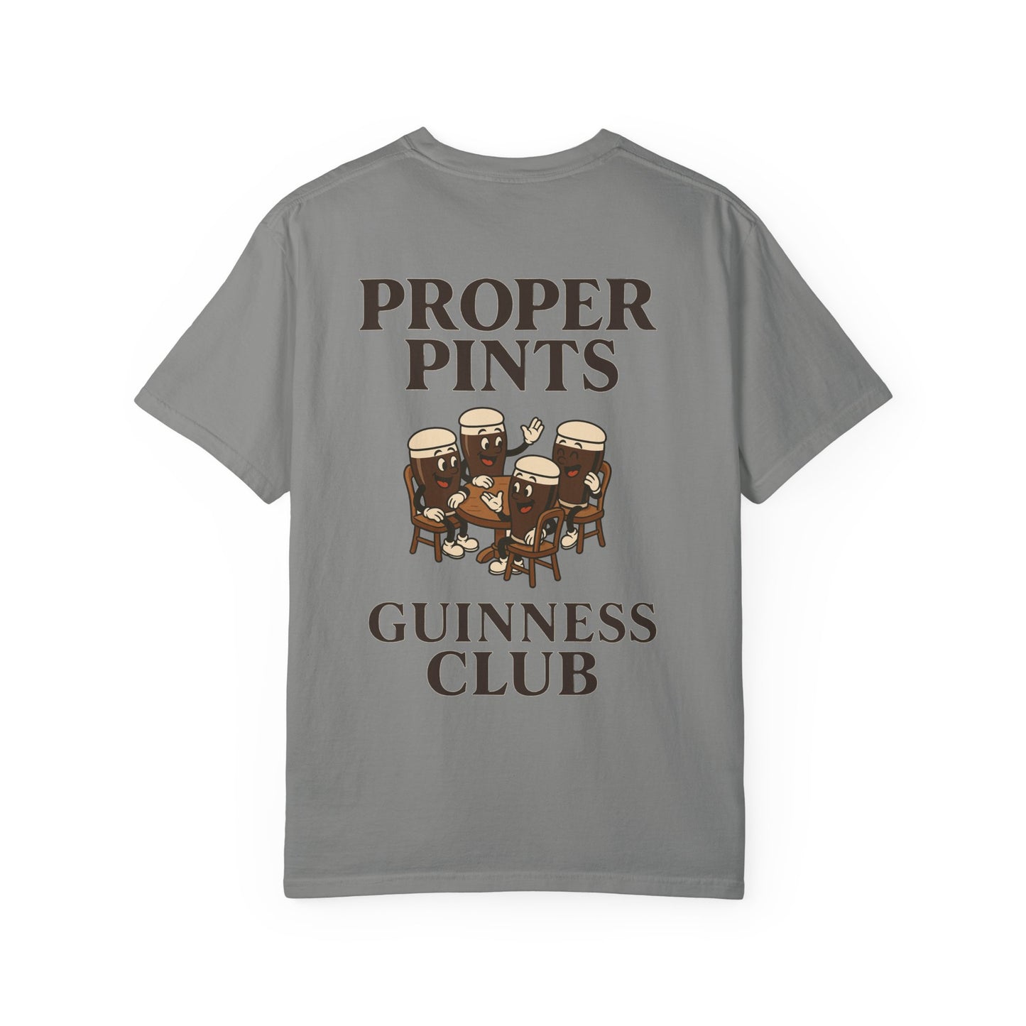Unisex T-Shirt Proper Pints Guinness Club Front and Back Design
