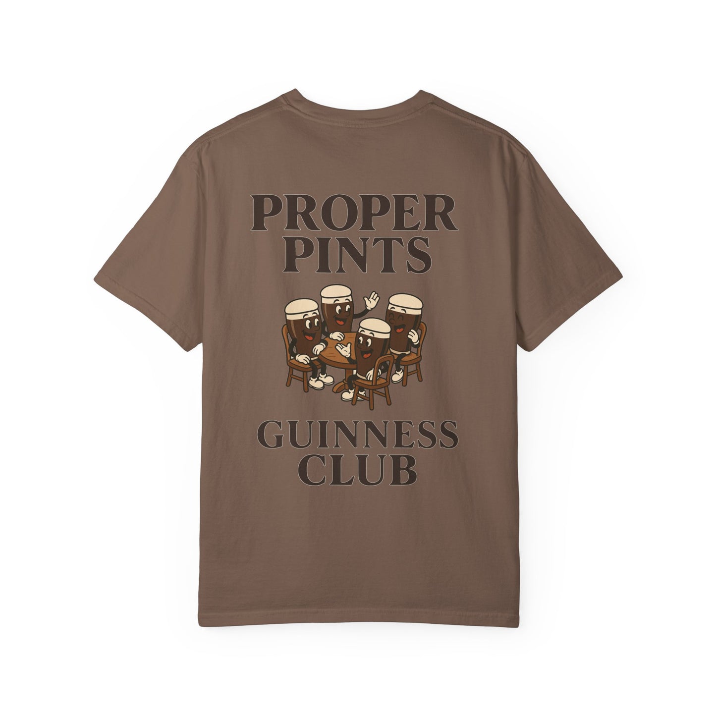 Unisex T-Shirt Proper Pints Guinness Club Front and Back Design