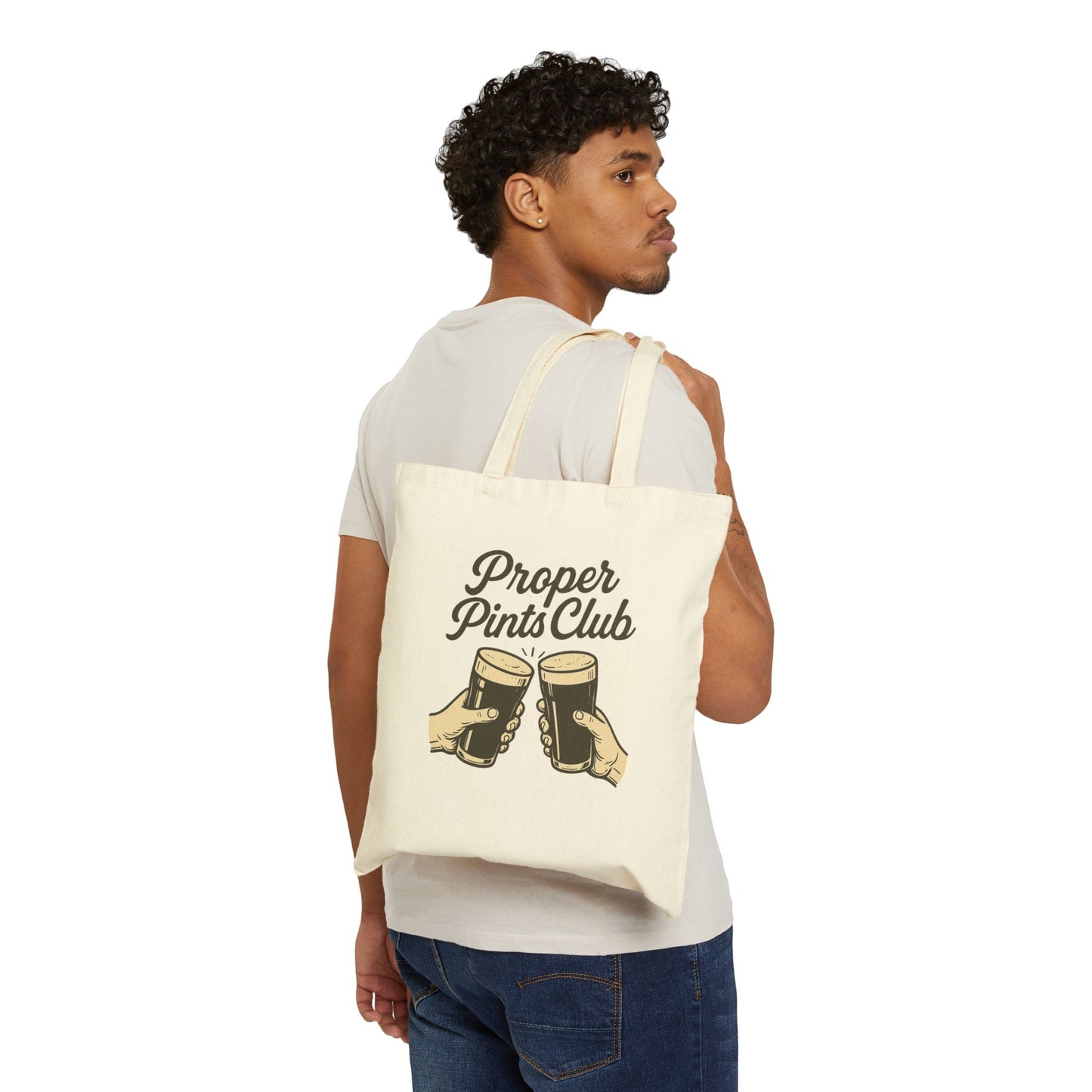 Proper Pints Guinness Canvas Tote Bag, perfect for lovers of Guinness and good beer!