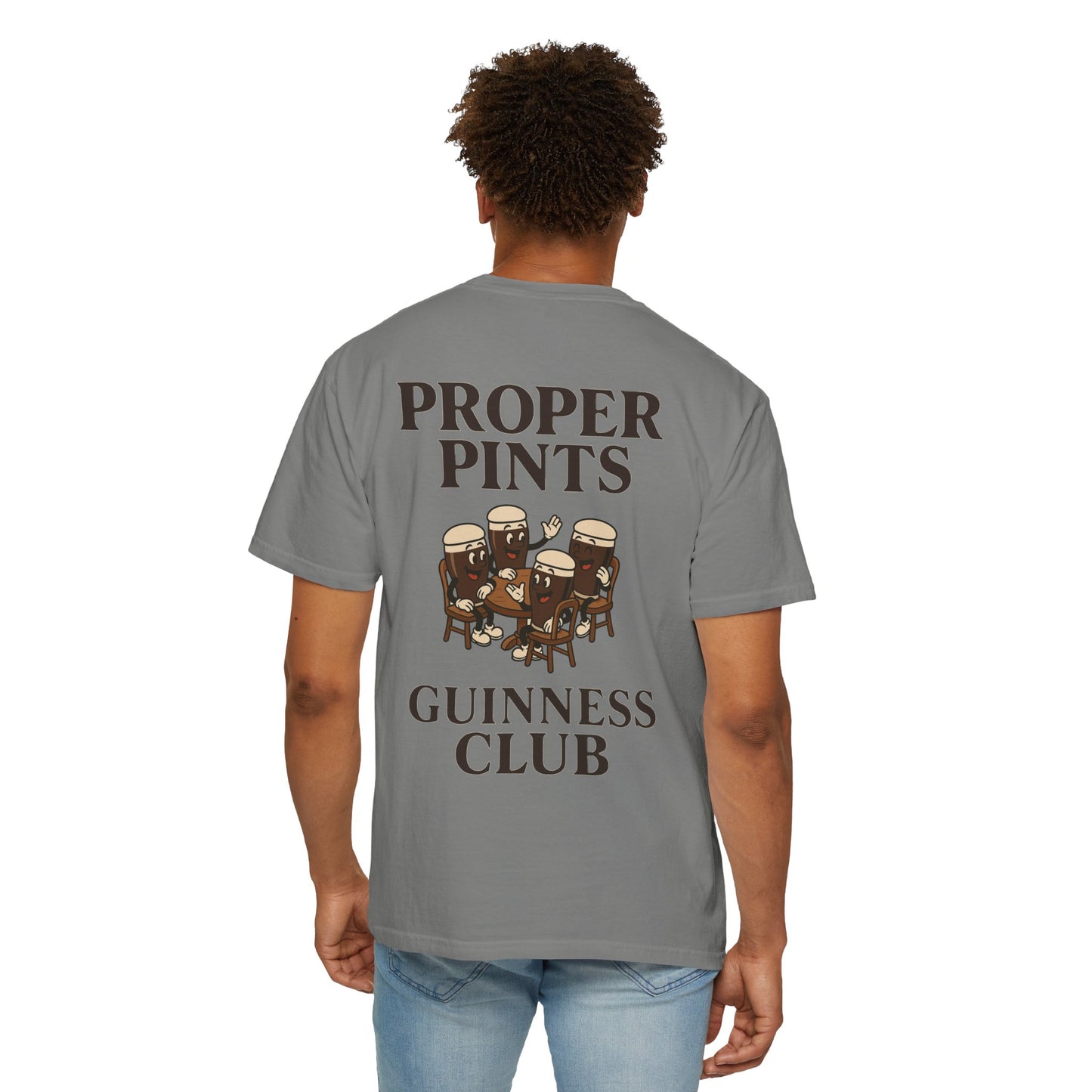 Unisex T-Shirt Proper Pints Guinness Club Front and Back Design
