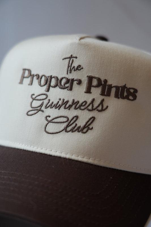 Guinness Club Proper Pints Snapback Hat (Brown/Tan)