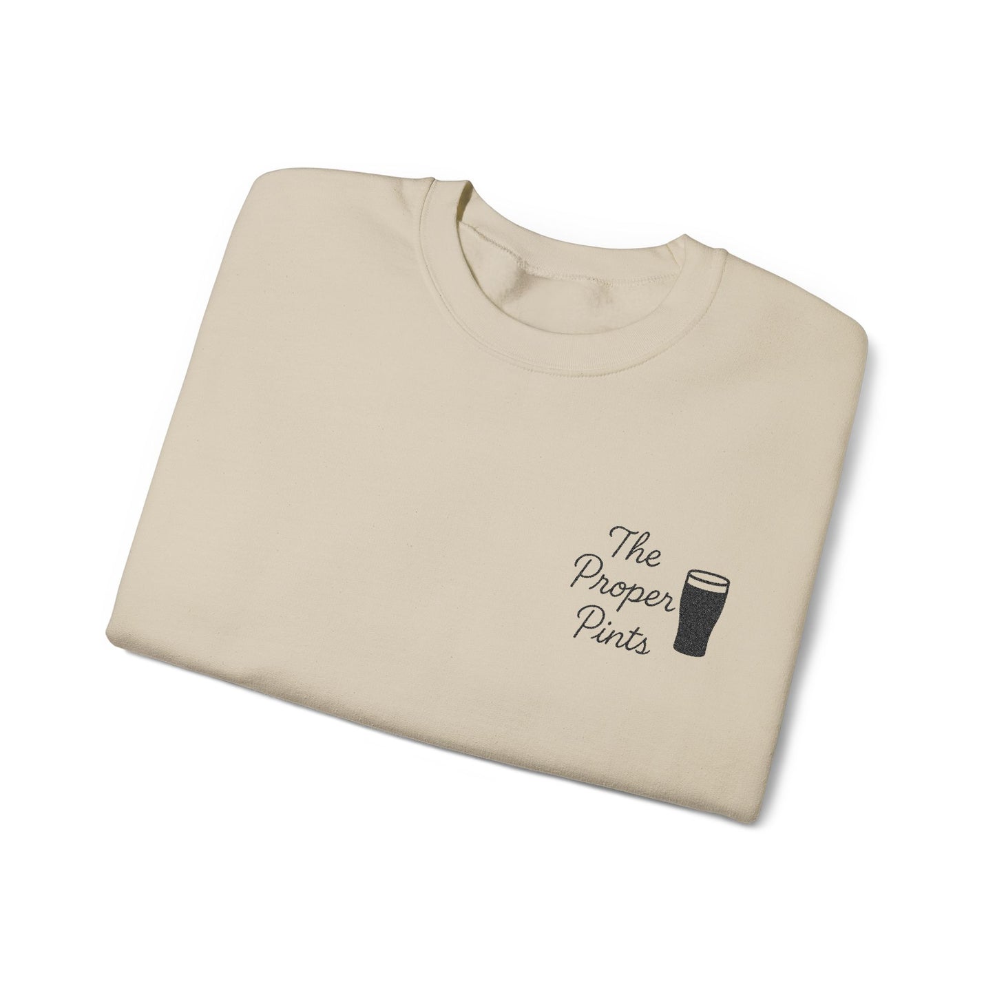 Embroidered "The Proper Pints" Crewneck, Guinness Logo