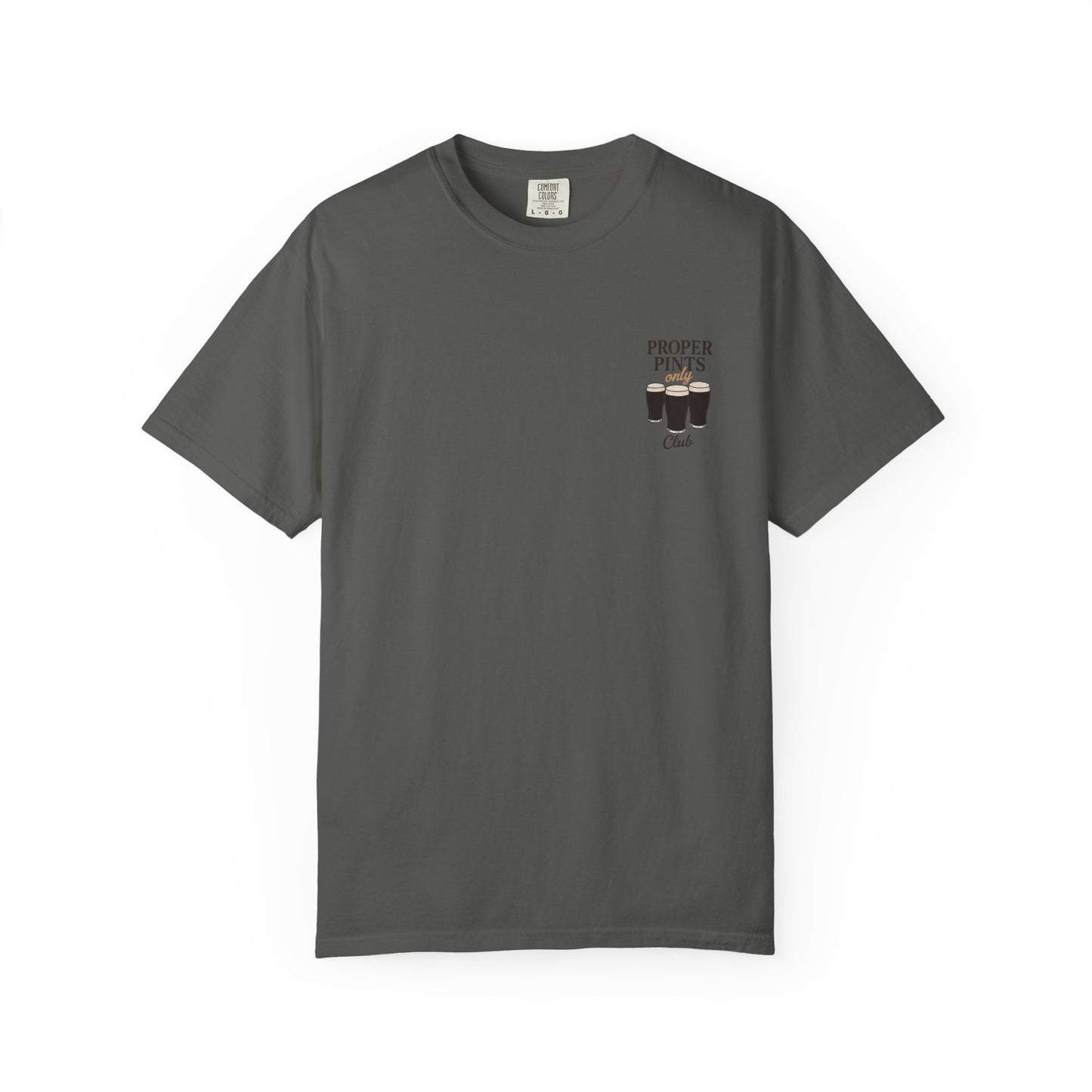 Proper Pints Only Club T Shirt- Front and Back Design