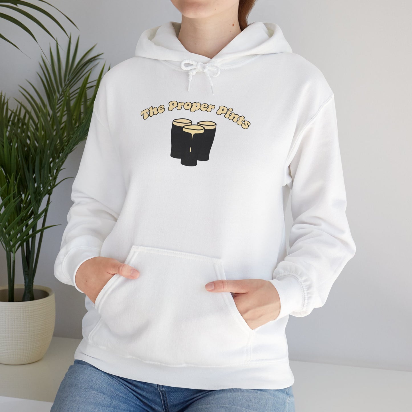 The Proper Pints Guinness Cream Retro Print Hoodie