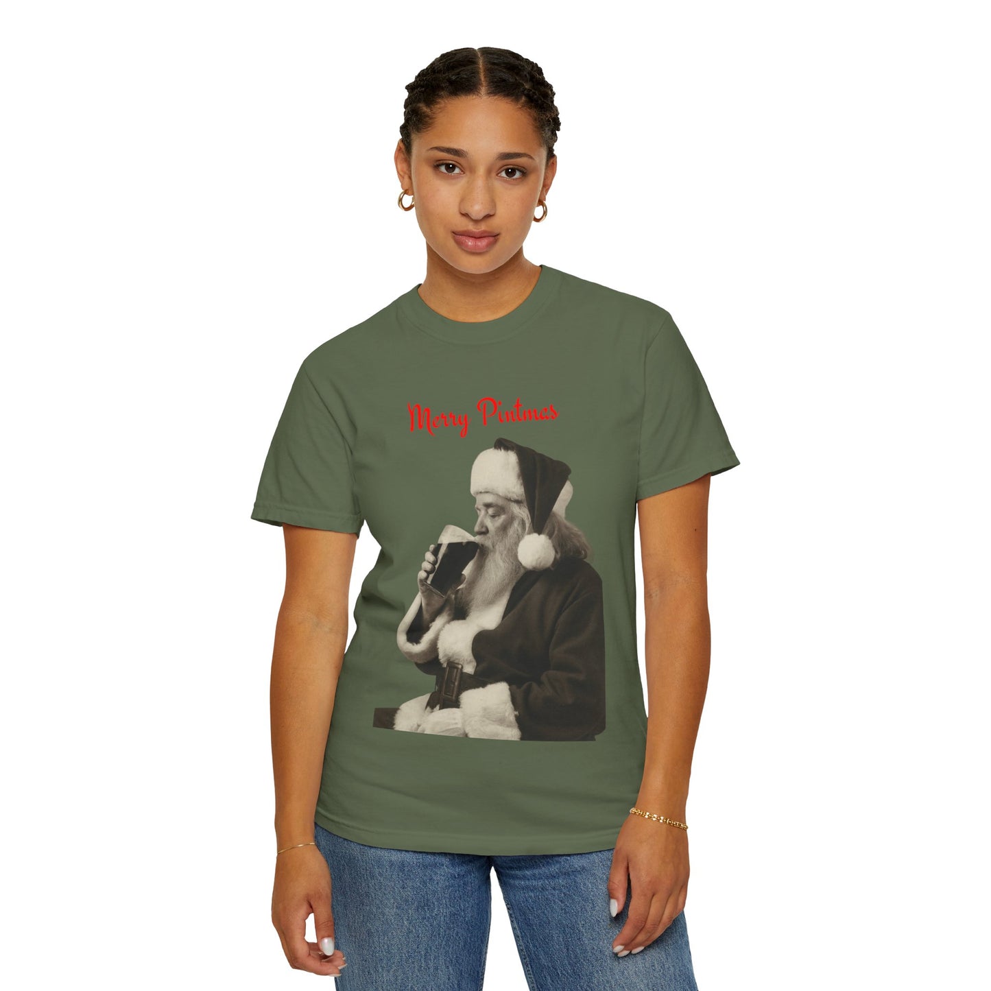 Merry Pintmas - Santa Drinking a Guinness Tee