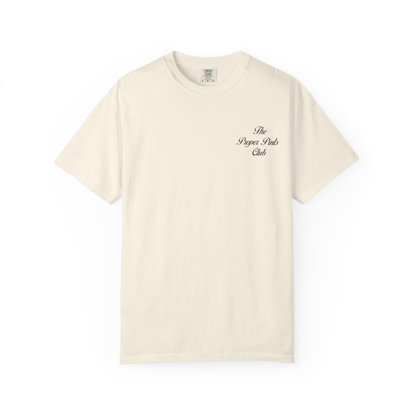 Unisex T-Shirt Proper Pints Guinness Club Front and Back Design
