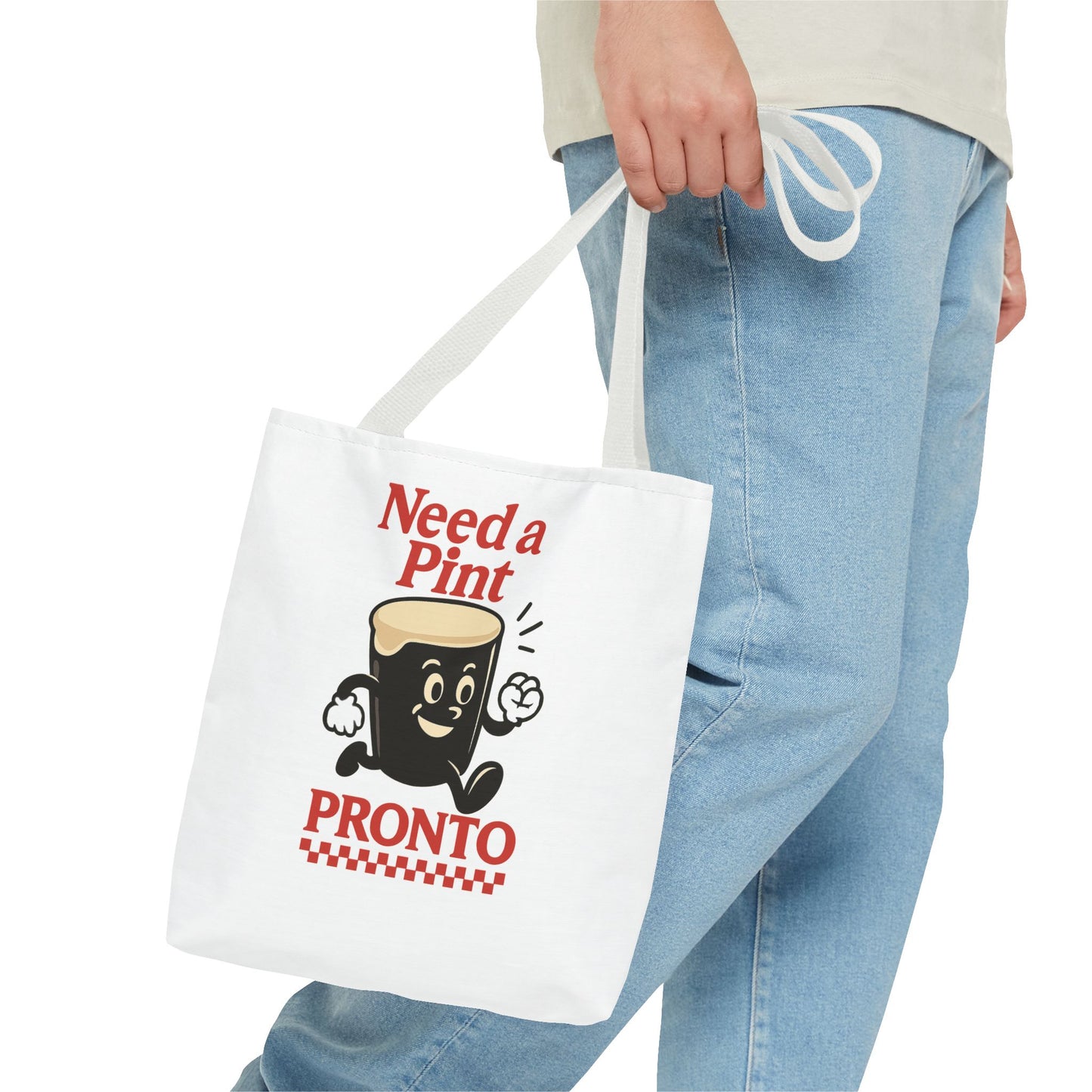 Funny Beer Lover Tote Bag - Need a Pint Pronto, Guinness lover tote bag, Great for Parties, Gifts, and Everyday Use
