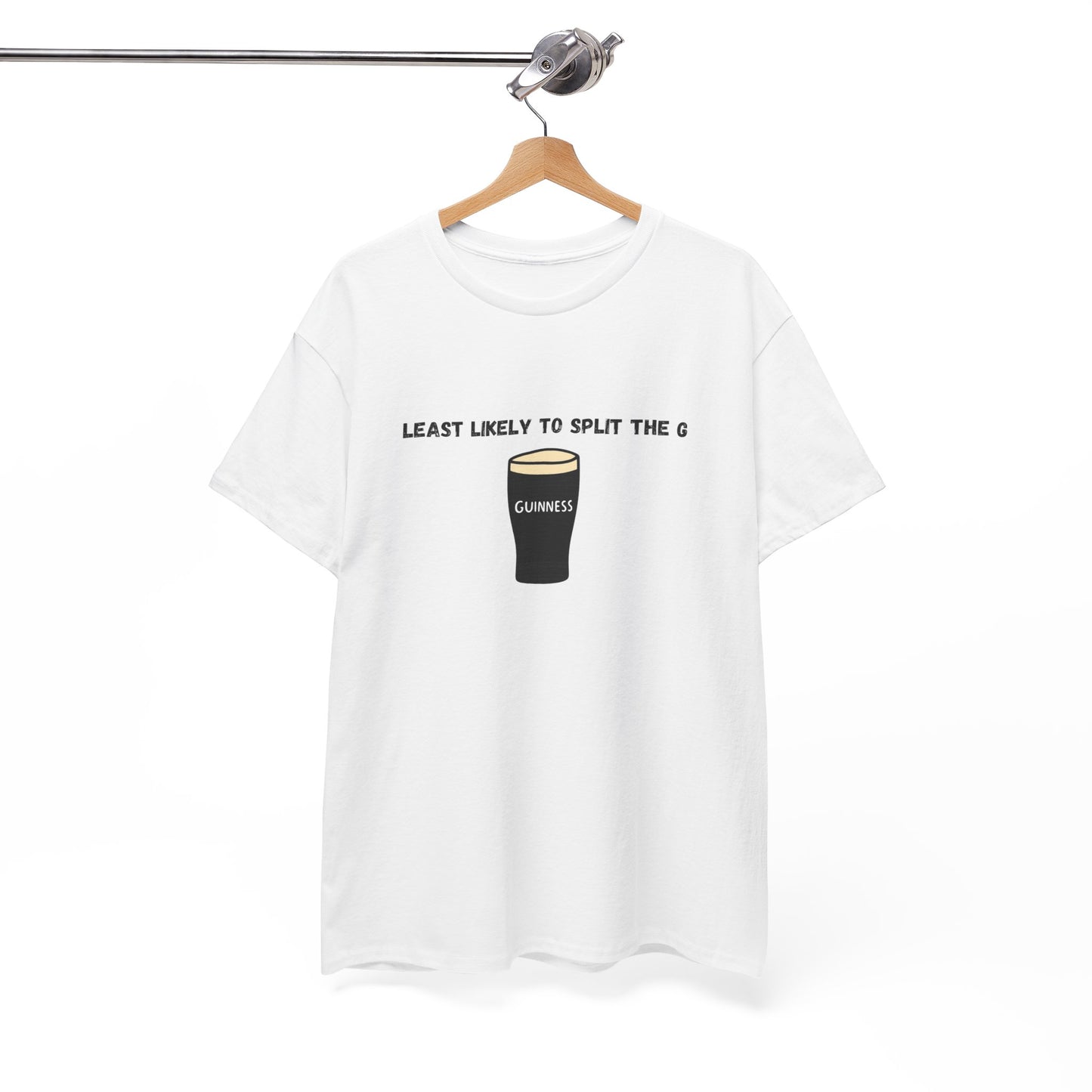 Least Likely to Split the G Tee | Perfect Bachelor Party Shirt, Saint Patricks day shirt, or gift for friends.