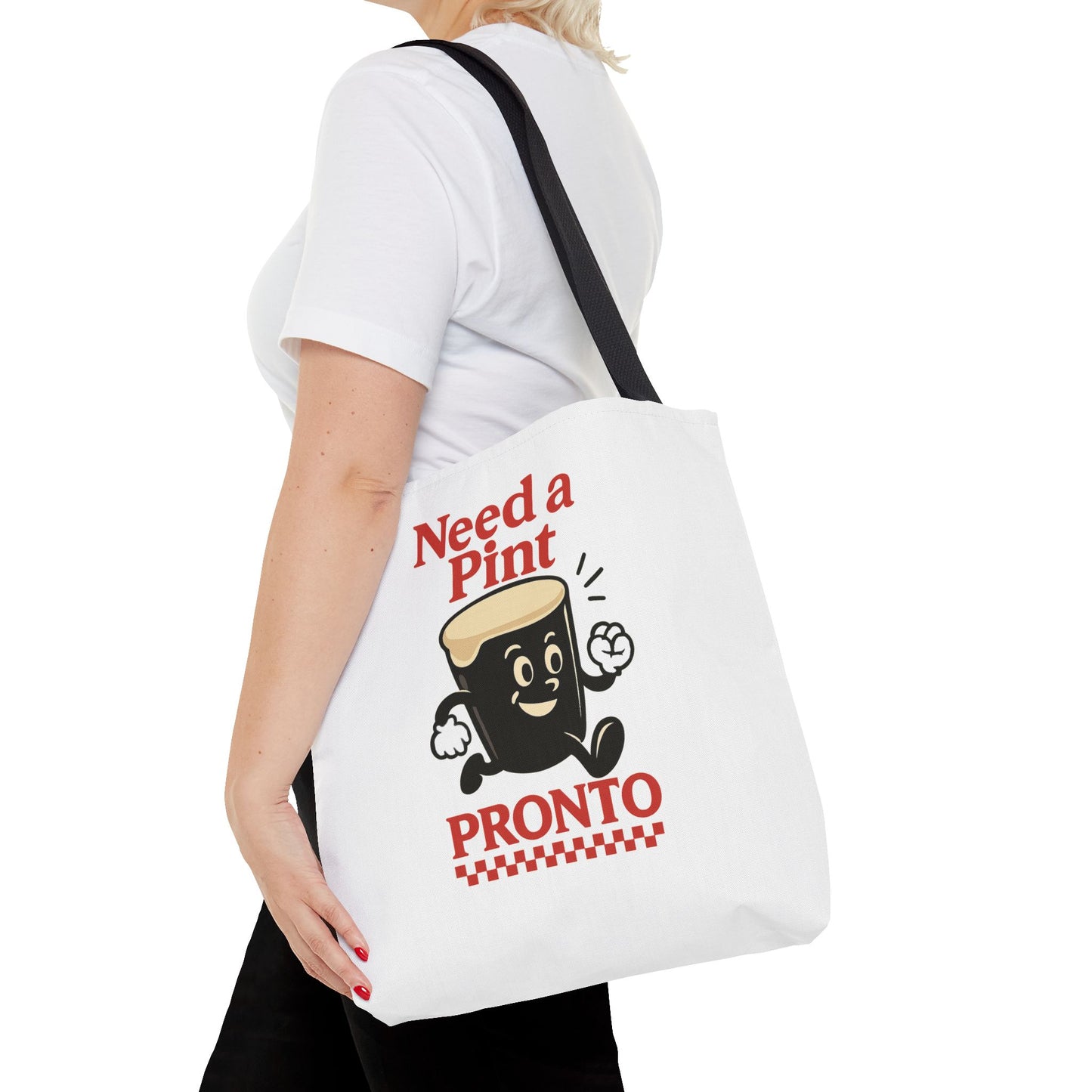 Funny Beer Lover Tote Bag - Need a Pint Pronto, Guinness lover tote bag, Great for Parties, Gifts, and Everyday Use