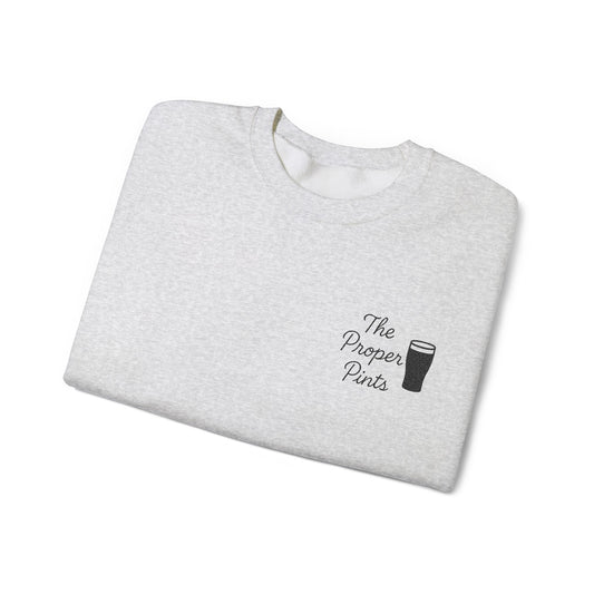 Embroidered "The Proper Pints" Crewneck, Guinness Logo