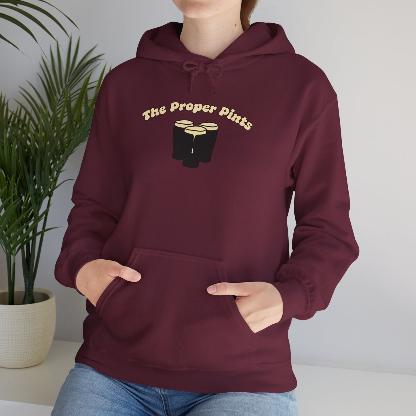 The Proper Pints Guinness Cream Retro Print Hoodie