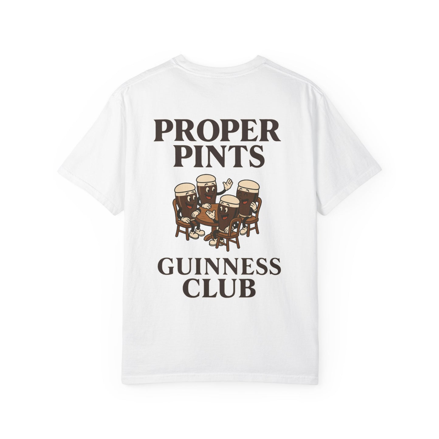 Unisex T-Shirt Proper Pints Guinness Club Front and Back Design
