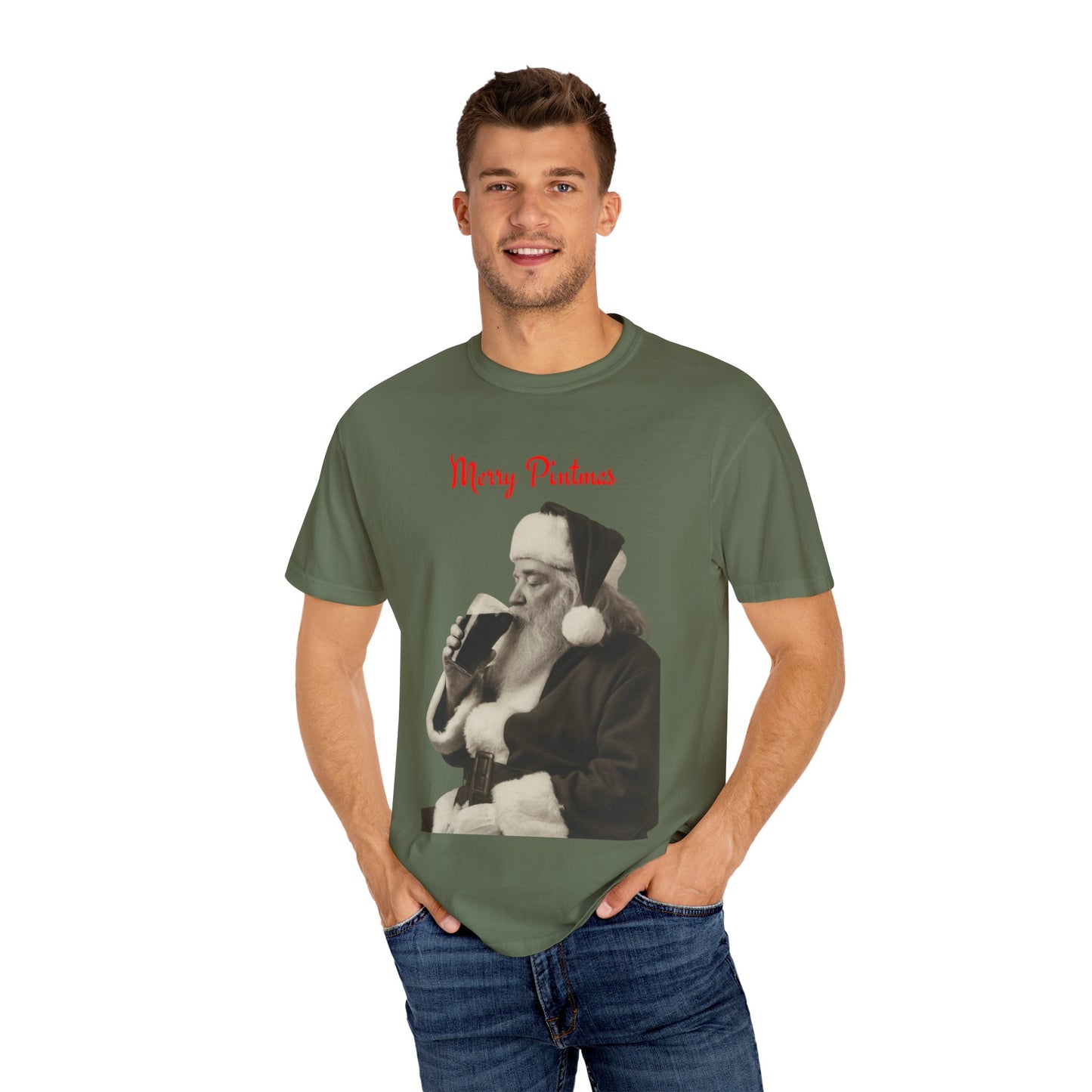 Merry Pintmas - Santa Drinking a Guinness Tee