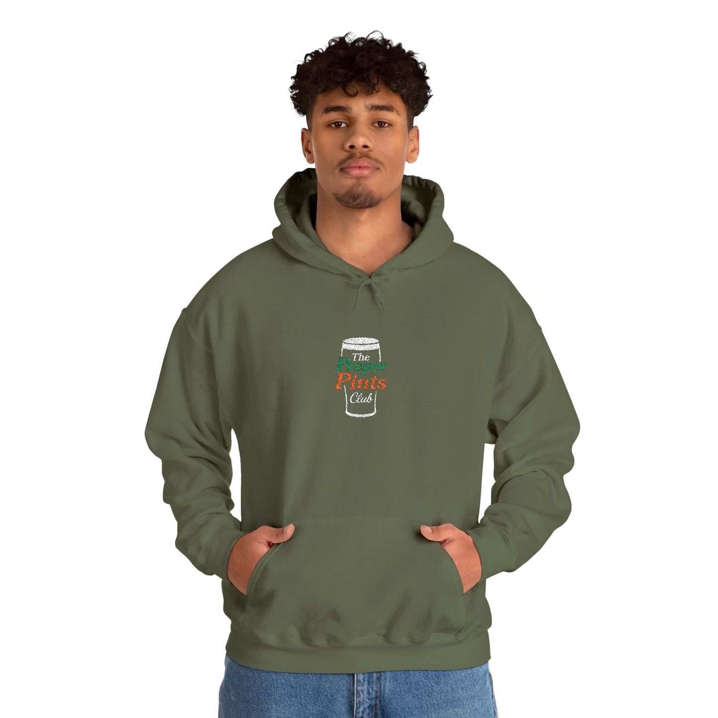 Embroidered Hoodie - The Proper Pints Club, Ireland Colours