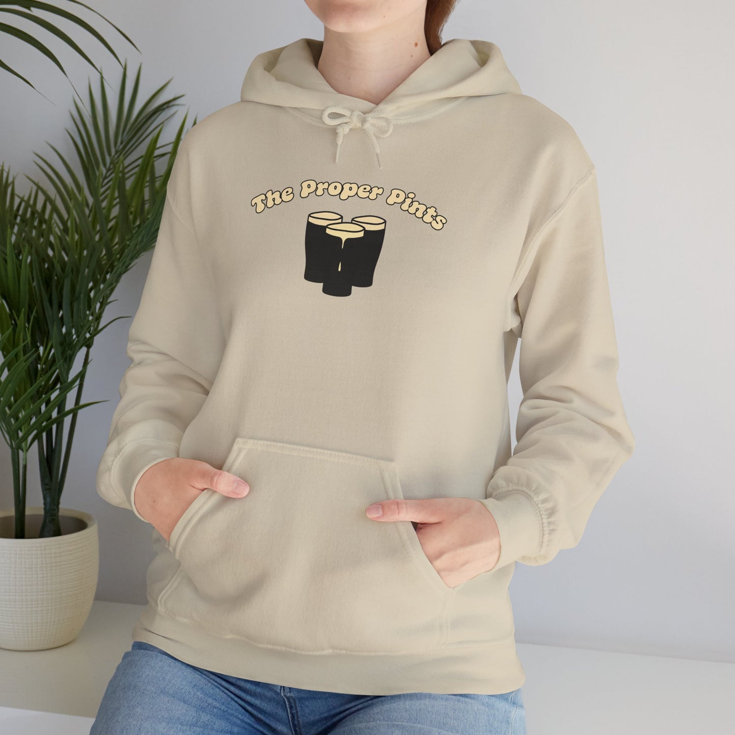 The Proper Pints Guinness Cream Retro Print Hoodie