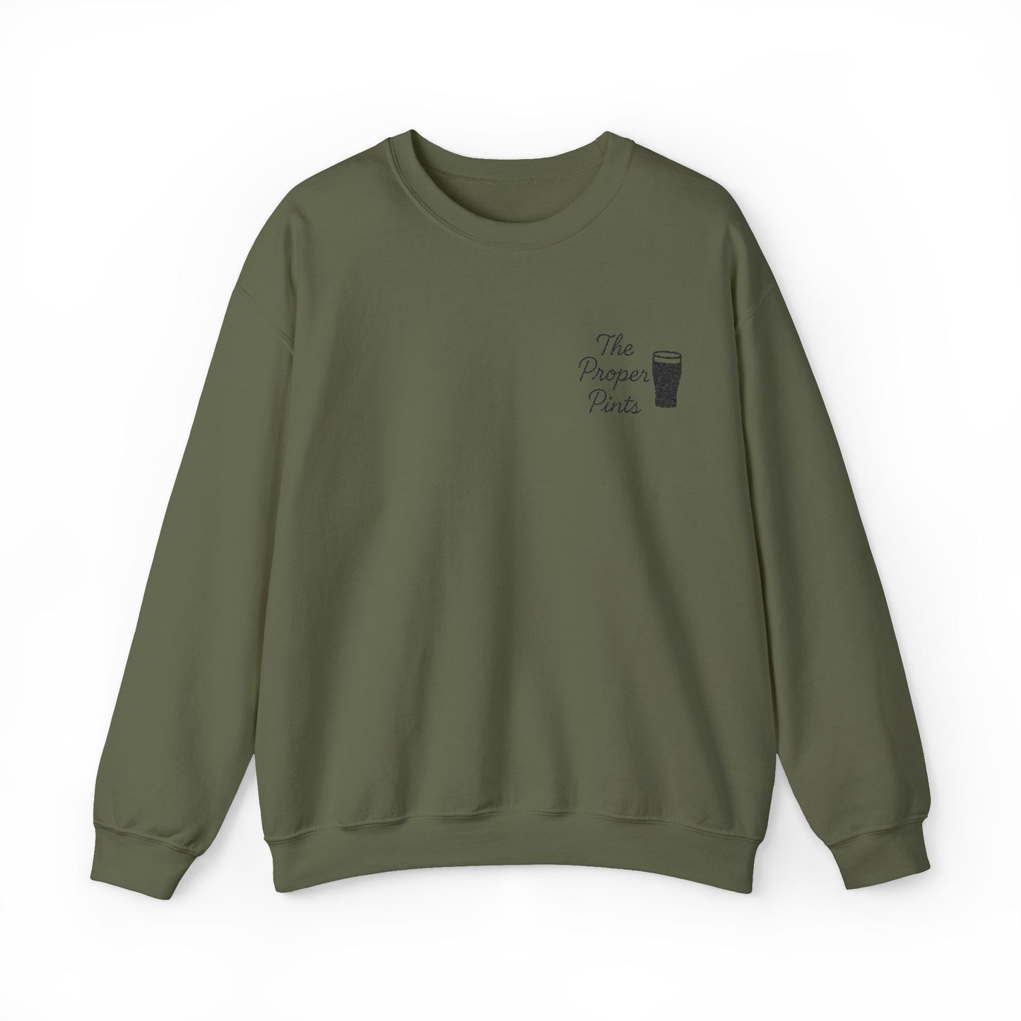 Embroidered "The Proper Pints" Crewneck, Guinness Logo
