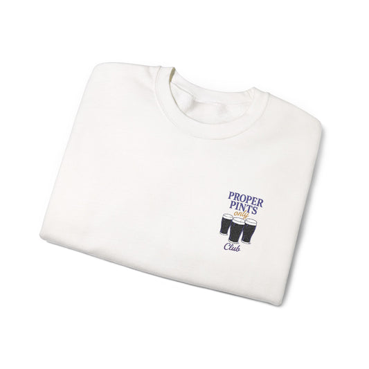 Proper Pints Club Embroidered Crewneck