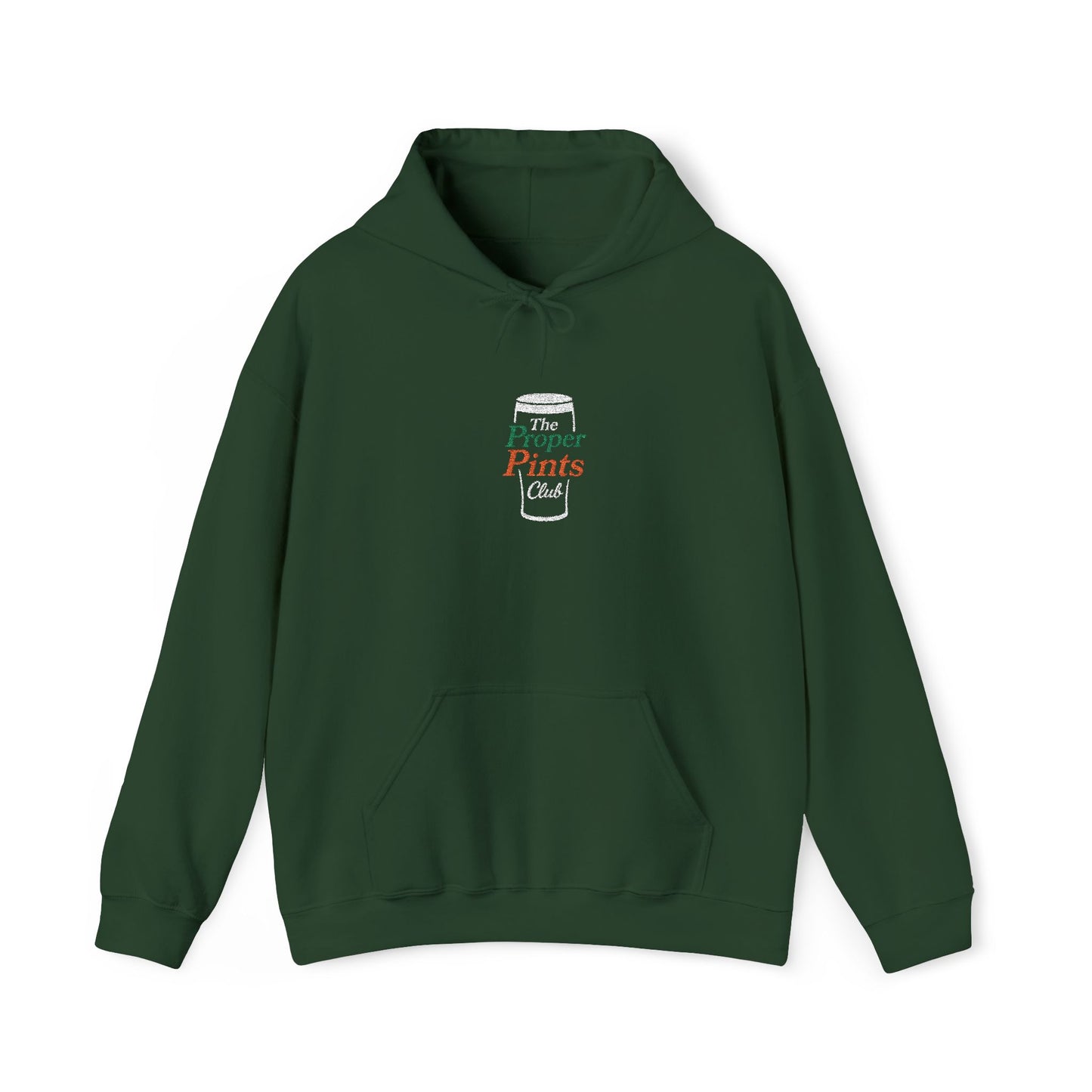 Embroidered Hoodie - The Proper Pints Club, Ireland Colours