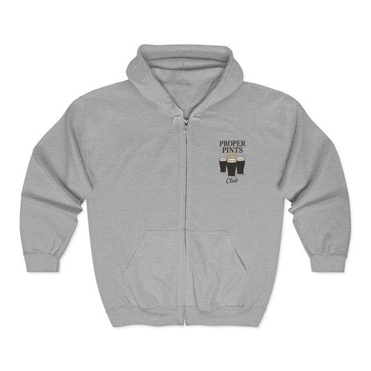 Proper Pints Only Club Zip-Up Hoodie