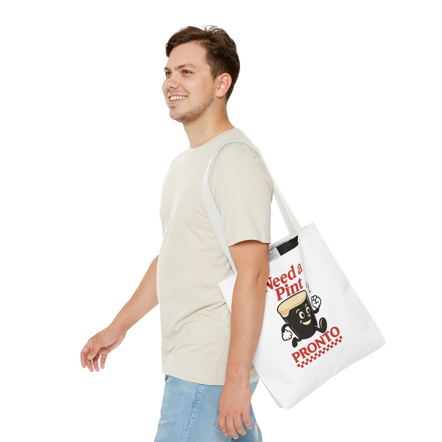 Funny Beer Lover Tote Bag - Need a Pint Pronto, Guinness lover tote bag, Great for Parties, Gifts, and Everyday Use