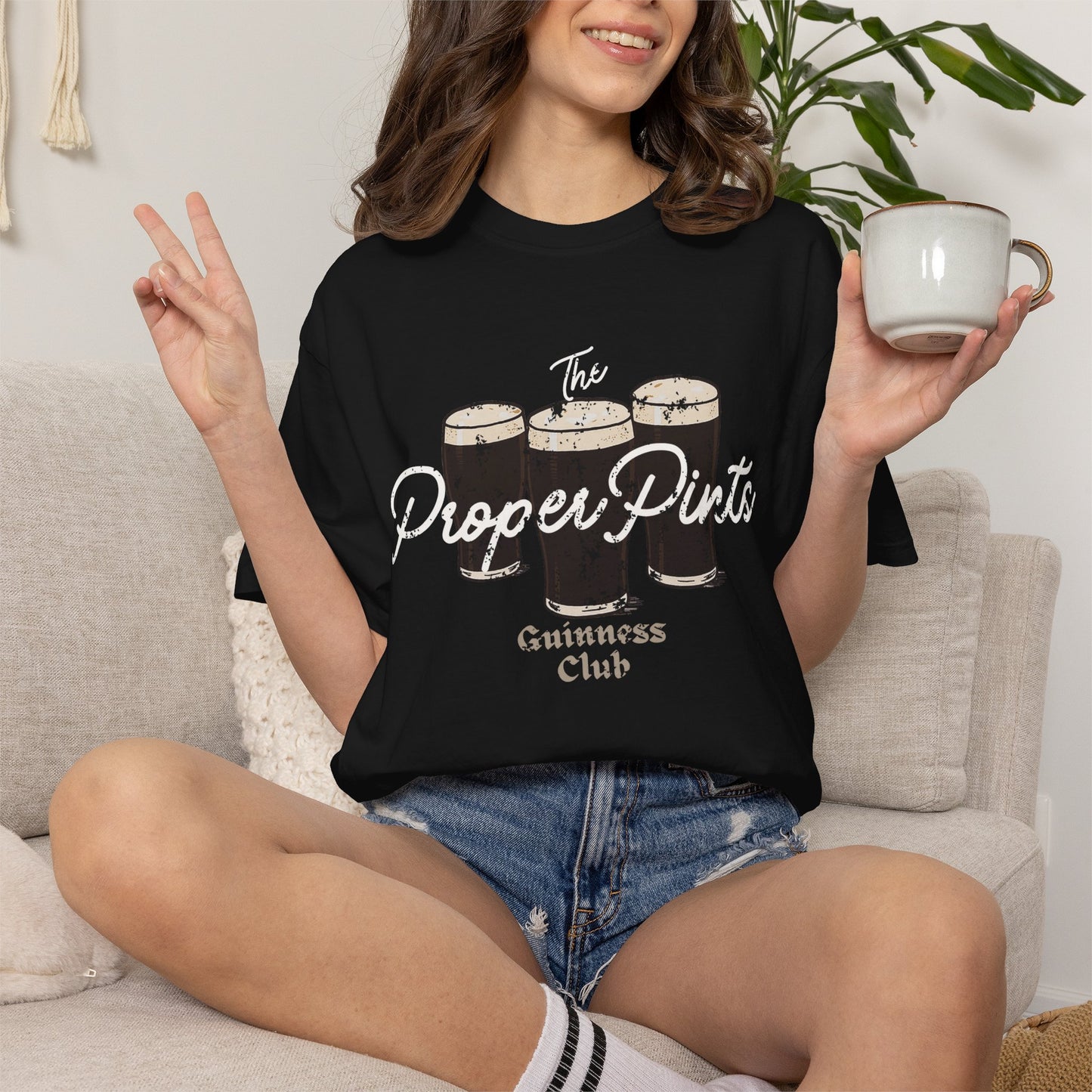 Vintage Distressed Proper Pints Guinness Club T-Shirt