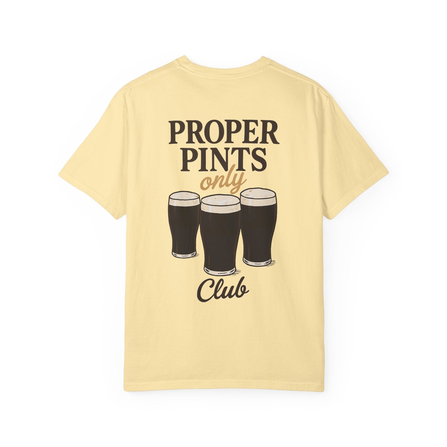 Proper Pints Guinness Club T Shirt- Front and Back Design
