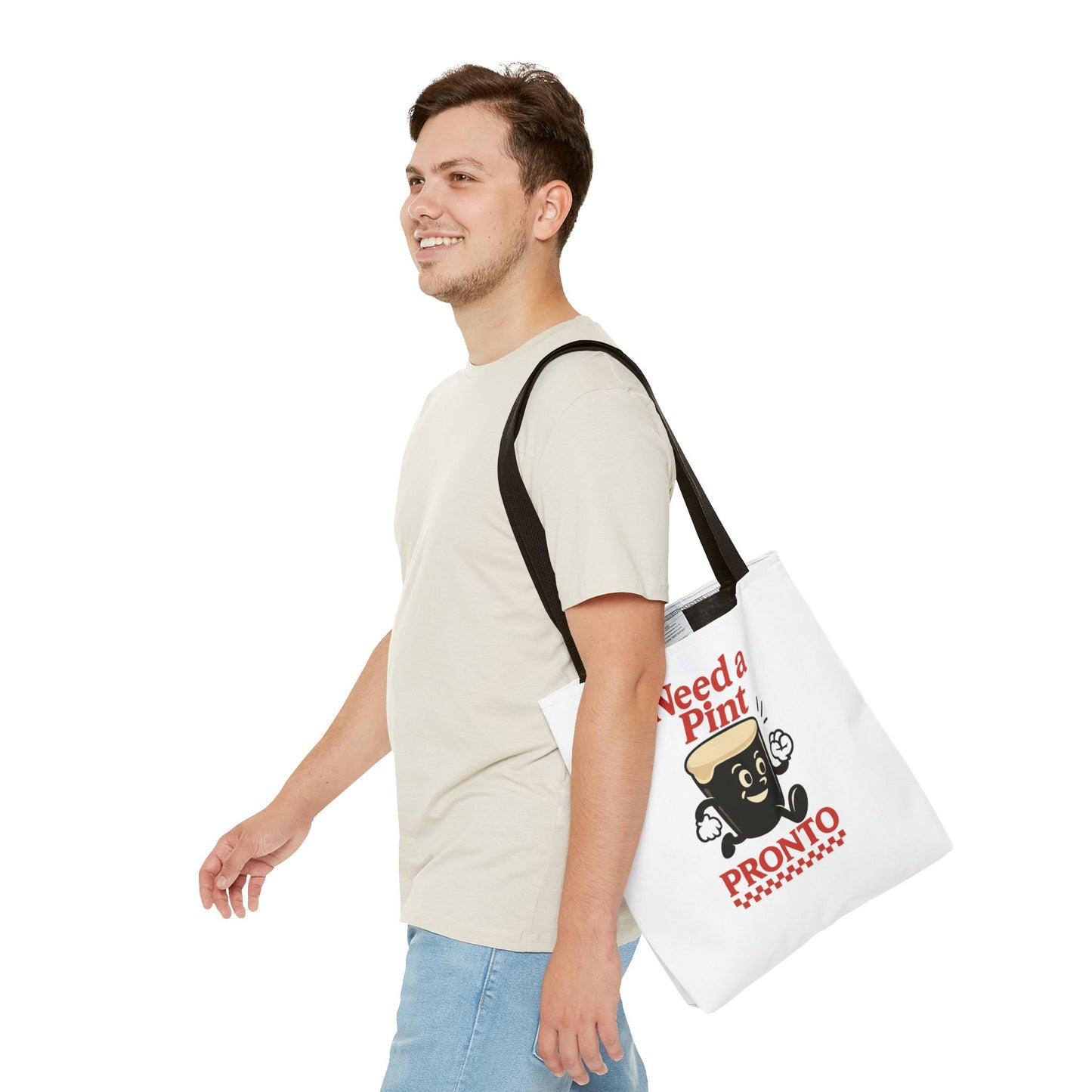 Funny Beer Lover Tote Bag - Need a Pint Pronto, Guinness lover tote bag, Great for Parties, Gifts, and Everyday Use