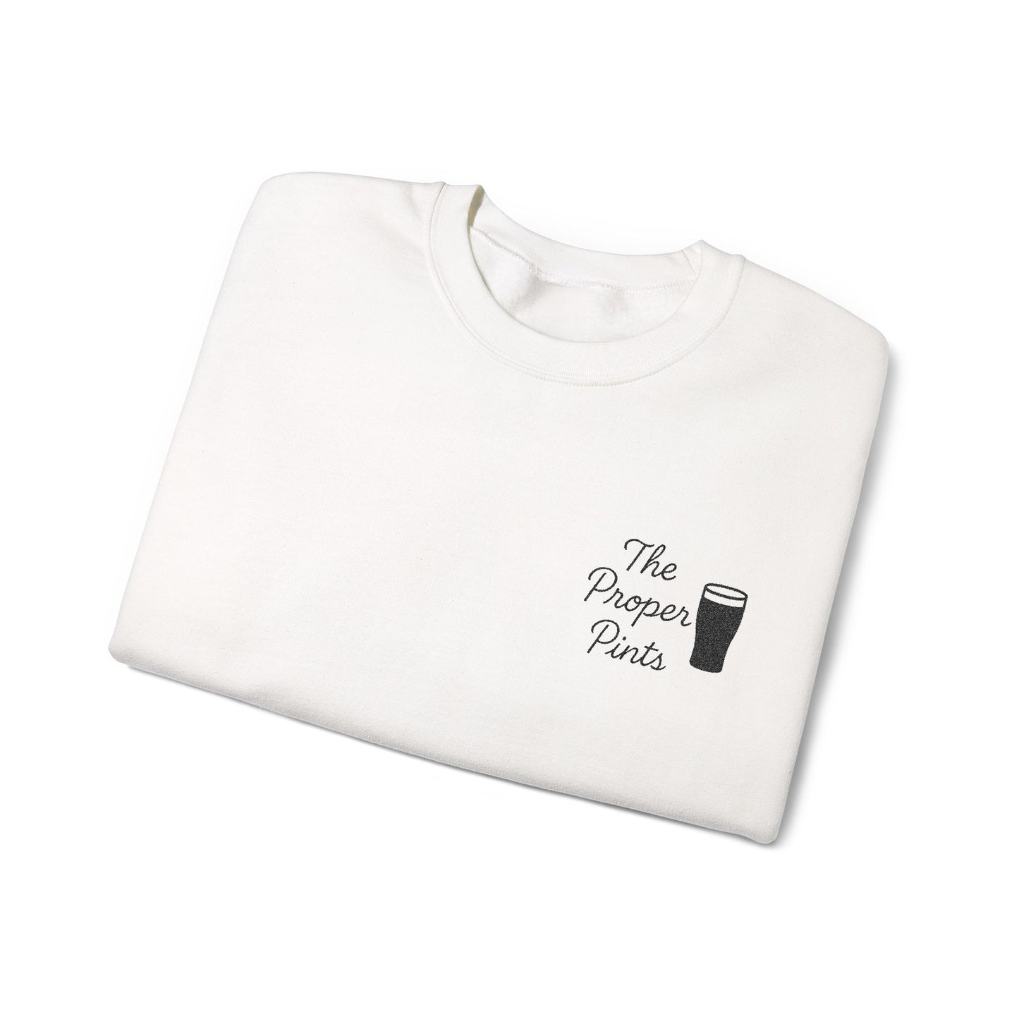 Embroidered "The Proper Pints" Crewneck, Guinness Logo