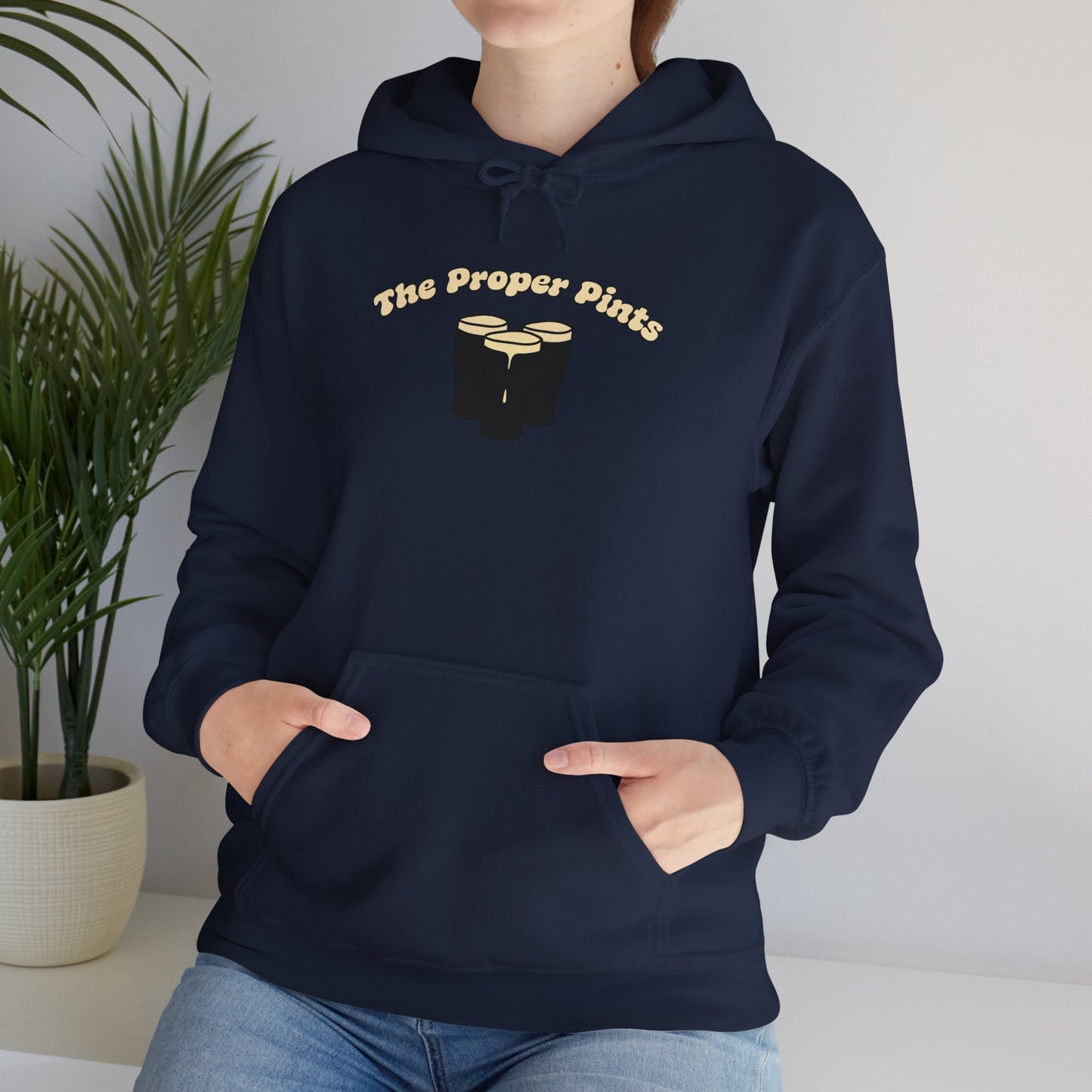 The Proper Pints Guinness Cream Retro Print Hoodie