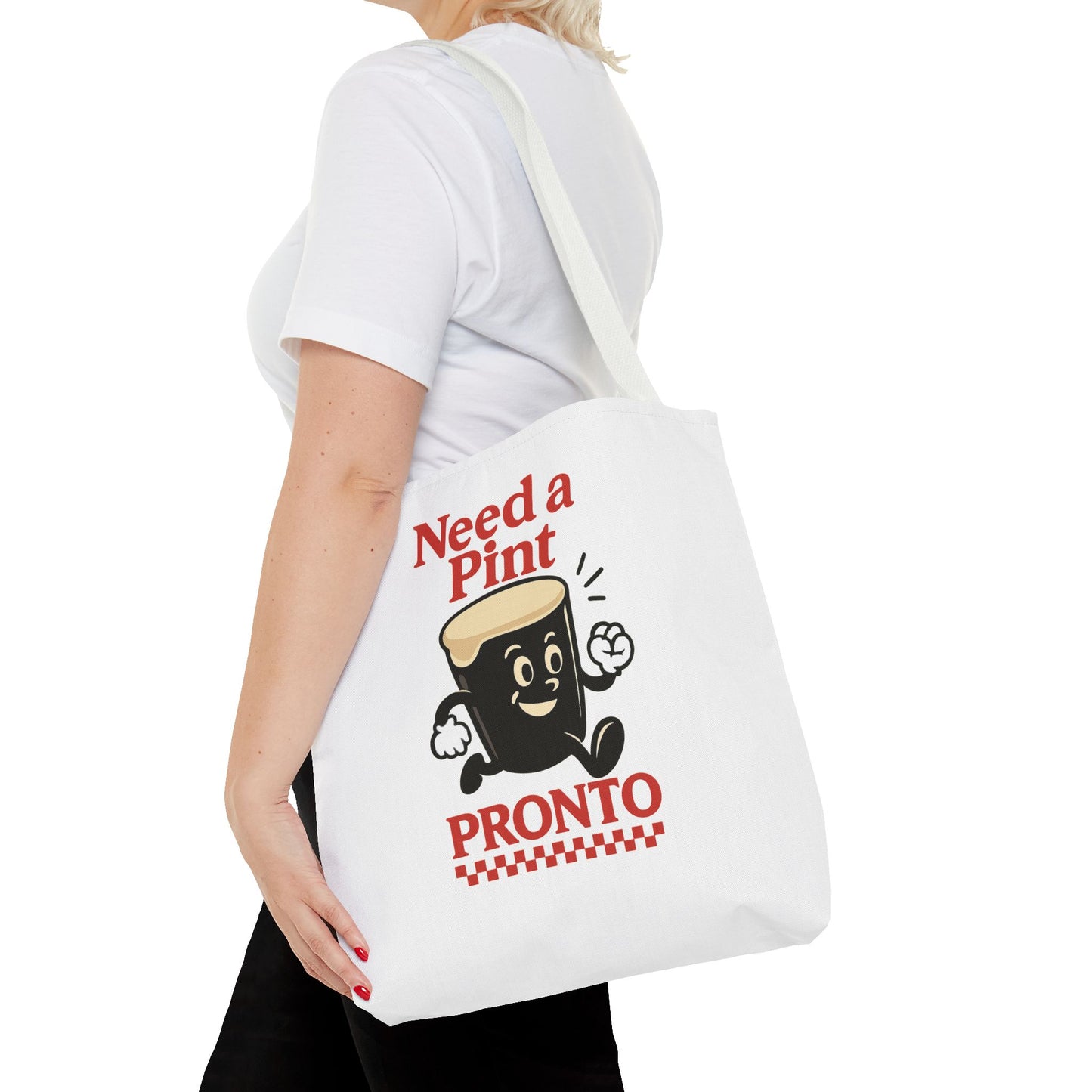 Funny Beer Lover Tote Bag - Need a Pint Pronto, Guinness lover tote bag, Great for Parties, Gifts, and Everyday Use