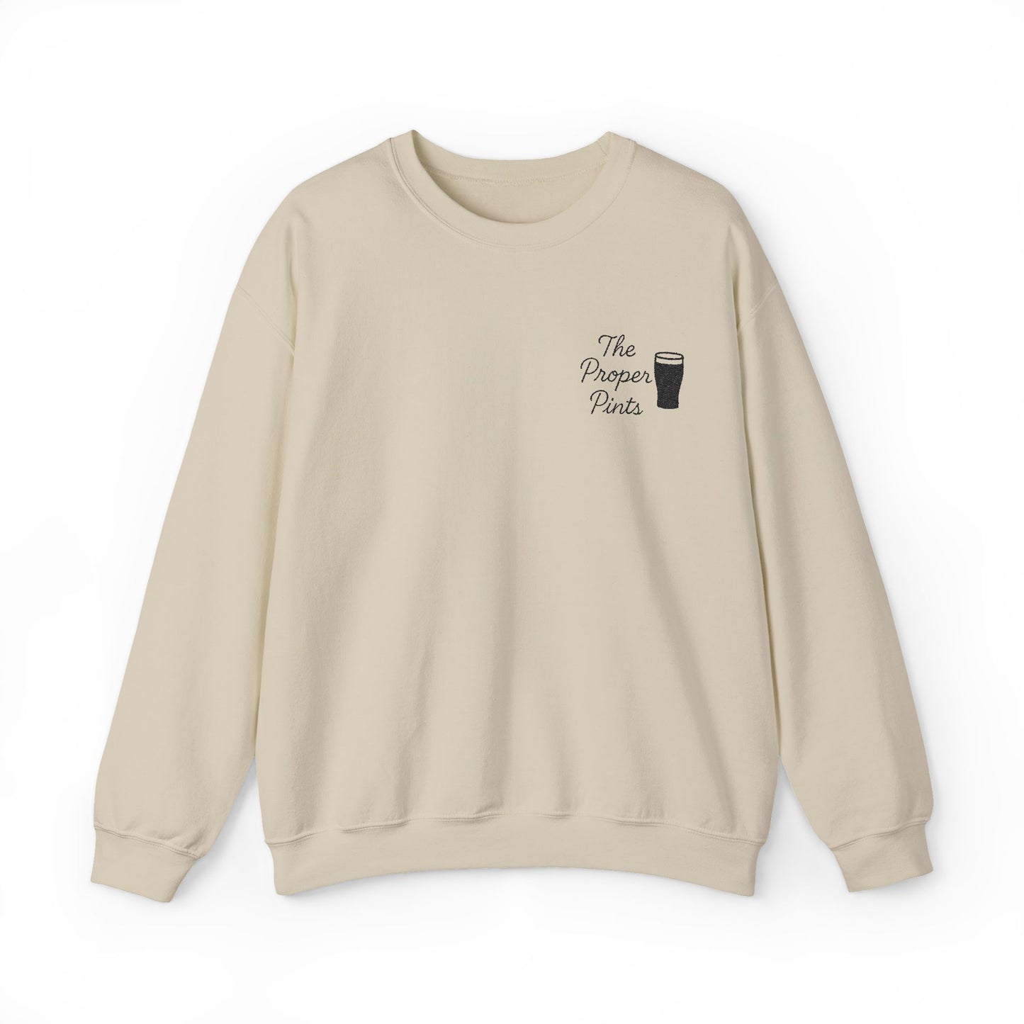 Embroidered "The Proper Pints" Crewneck, Guinness Logo