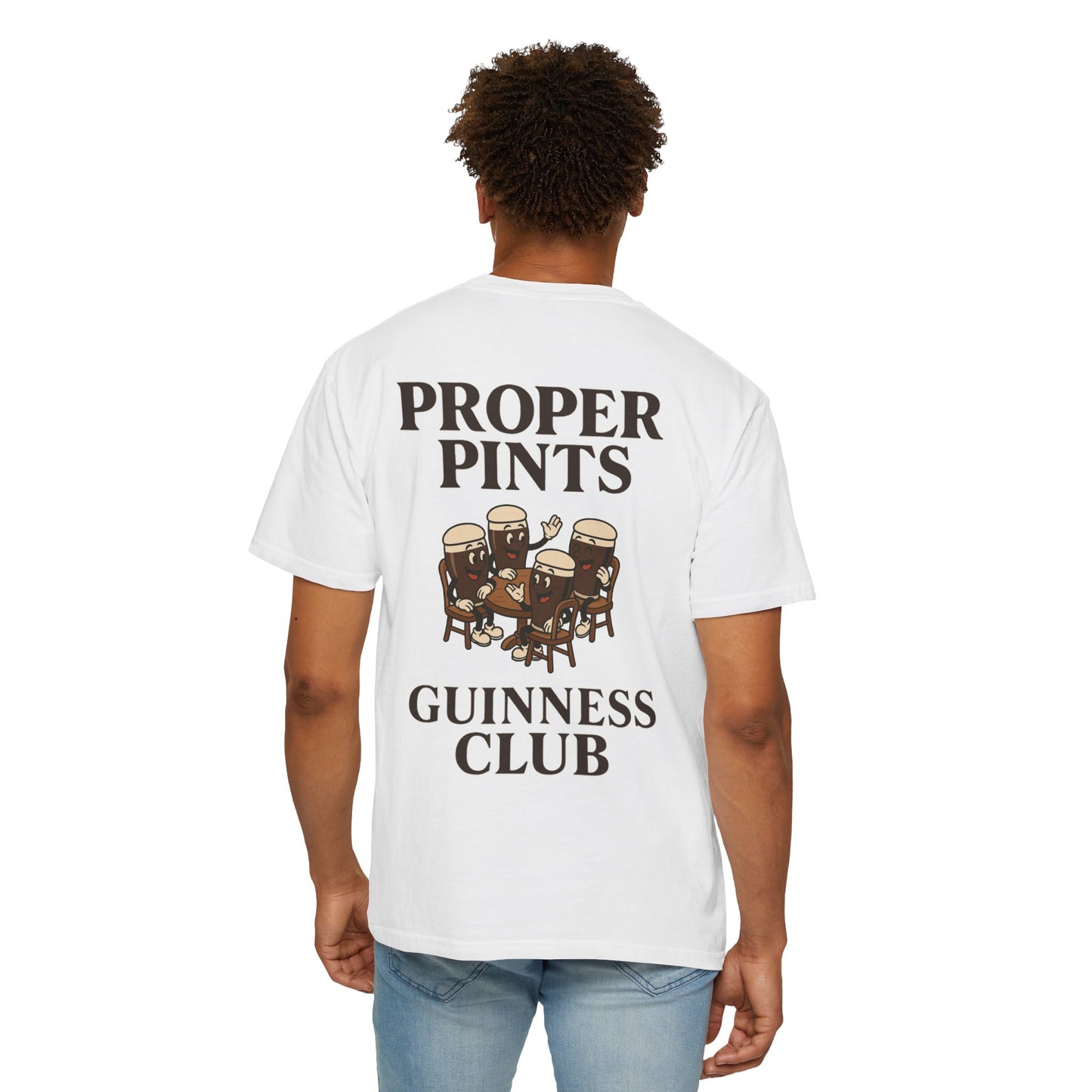 Unisex T-Shirt Proper Pints Guinness Club Front and Back Design