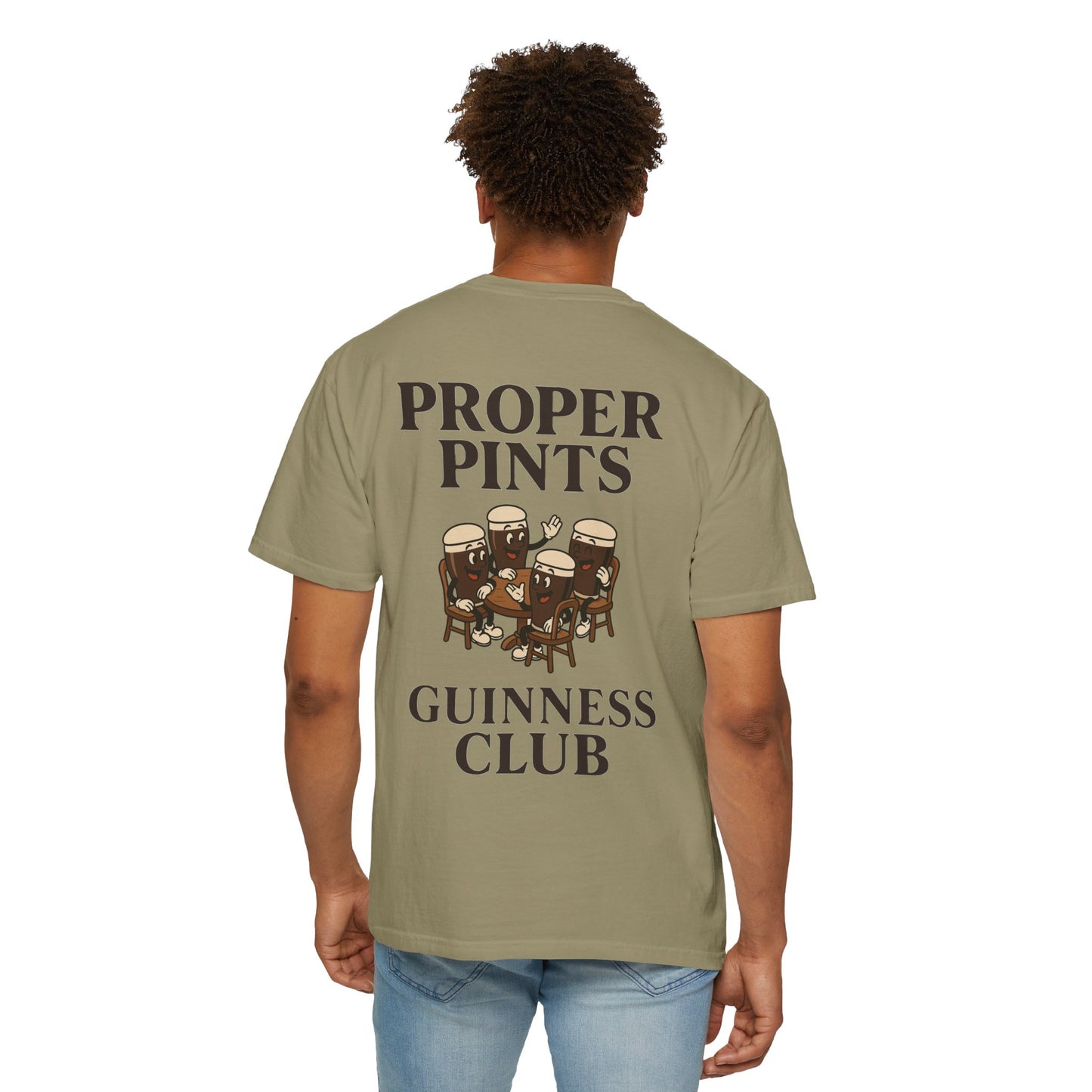 Unisex T-Shirt Proper Pints Guinness Club Front and Back Design