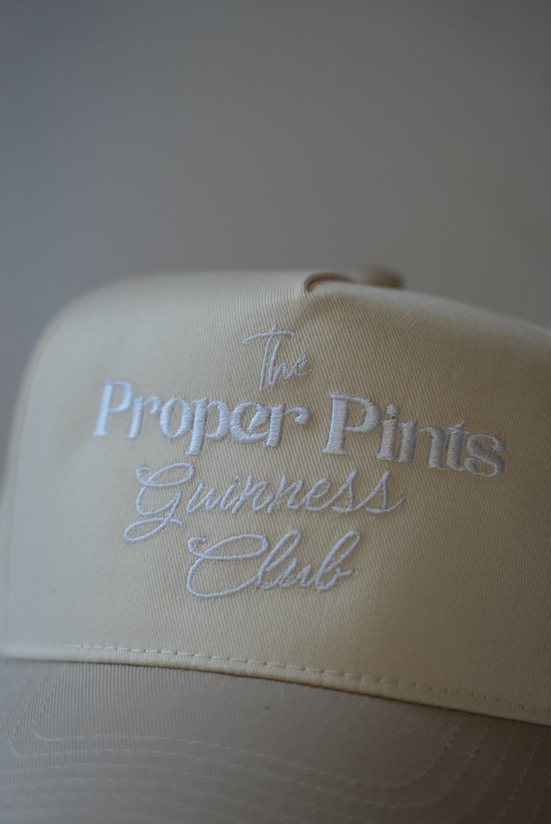 Guinness Club Proper Pints Snapback Hat (White/Tan)