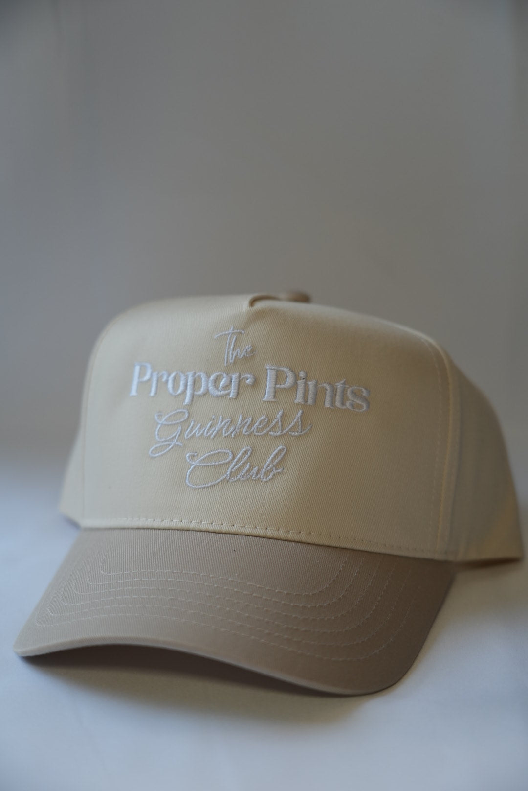 Guinness Club Proper Pints Snapback Hat (White/Tan)