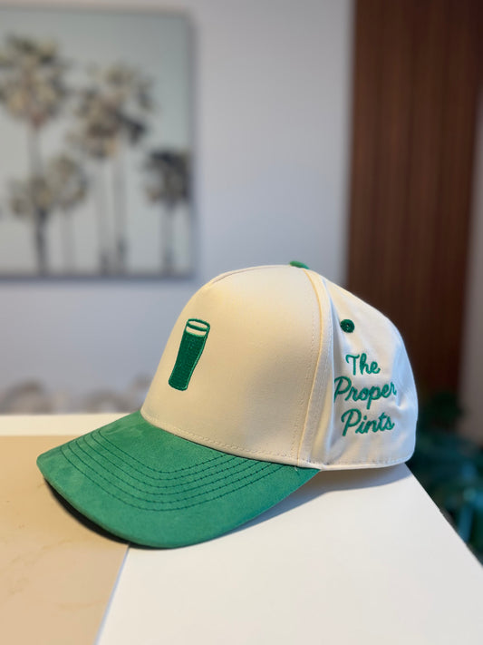 The Proper Pints Signature Hat (Kelly Green/Tan) - Suede Brim